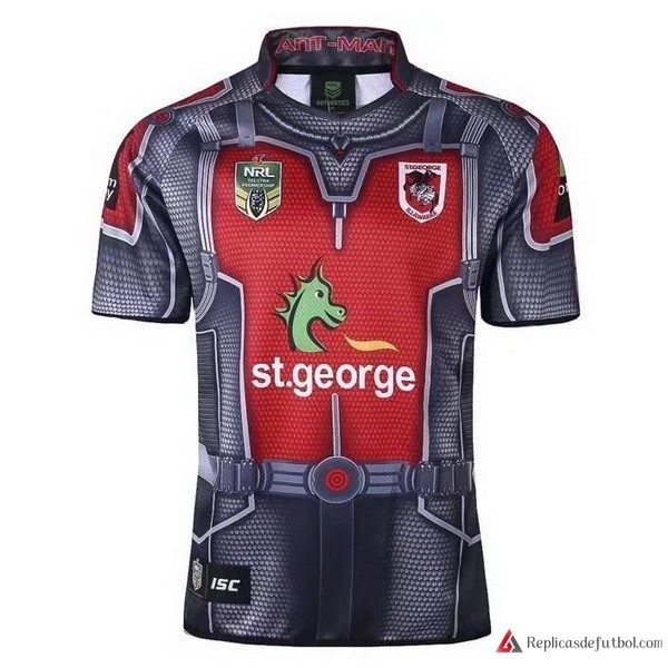 Camiseta St.George Illawarra Dragons 2017-2018 Gris Rugby